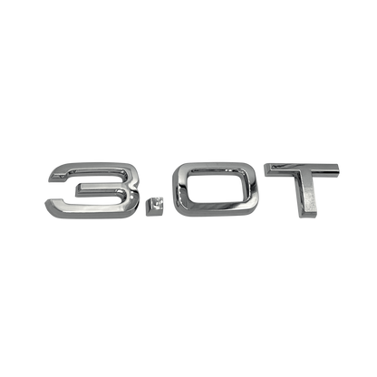 Audi "3.0T" Chrome bakre emblem