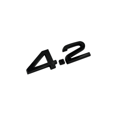 Audi "4.2" svart bakre emblem