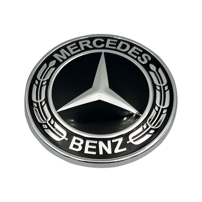 Sort Mercedes Emblem til Kølerhjelm 57mm