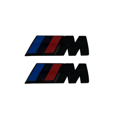 2 stk. Svarte BMW M-Sport emblemer 