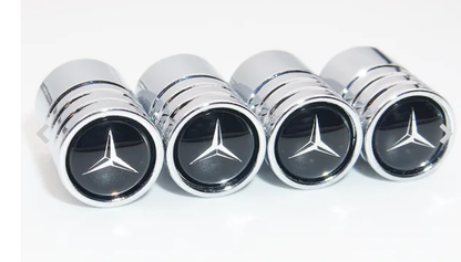 4 stk. Krom Mercedes Benz ventilhetter