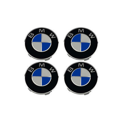 4 Stk. Blå & Hvide BMW Centerkapsler - Driverse - Centerkapsler - Driverse - Driverse - BM-OG-CK-SO-56 - 56mm - Blå & hvid - -