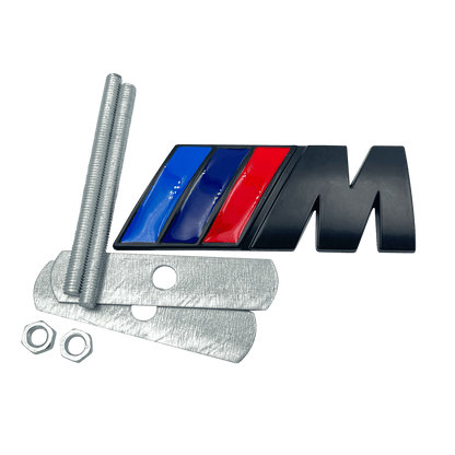 Svart BMW M-Sport foran emblem 